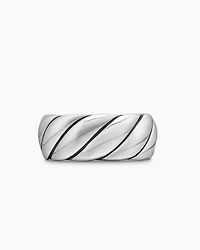 Sculpted Cable Band Ring Sterling Silver