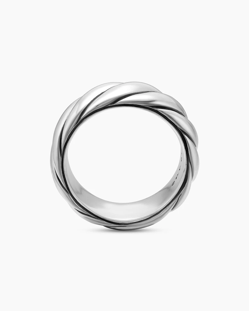 Sculpted Cable Band Ring Sterling Silver