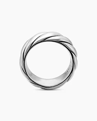 Sculpted Cable Band Ring Sterling Silver