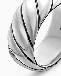 Sculpted Cable Band Ring Sterling Silver