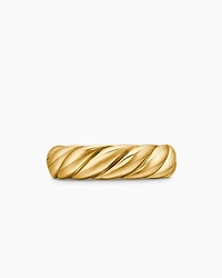 Sculpted Cable Band Ring in 18K Yellow Gold