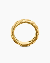 Sculpted Cable Band Ring in 18K Yellow Gold