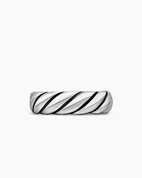 Sculpted Cable Band Ring Sterling Silver