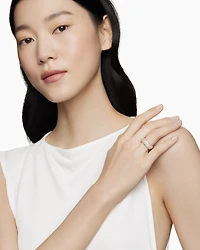 Sculpted Cable Band Ring 18K Yellow Gold with Diamonds