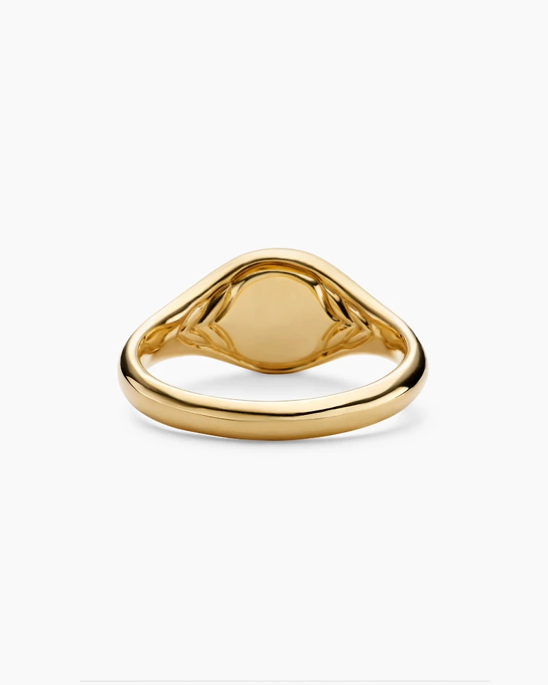 Cable Collectibles® Starset Pinky Ring in 18K Yellow Gold with Centre Diamond, 7mm