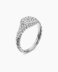 Petite Pavé Pinky Ring 18K Gold with Diamonds