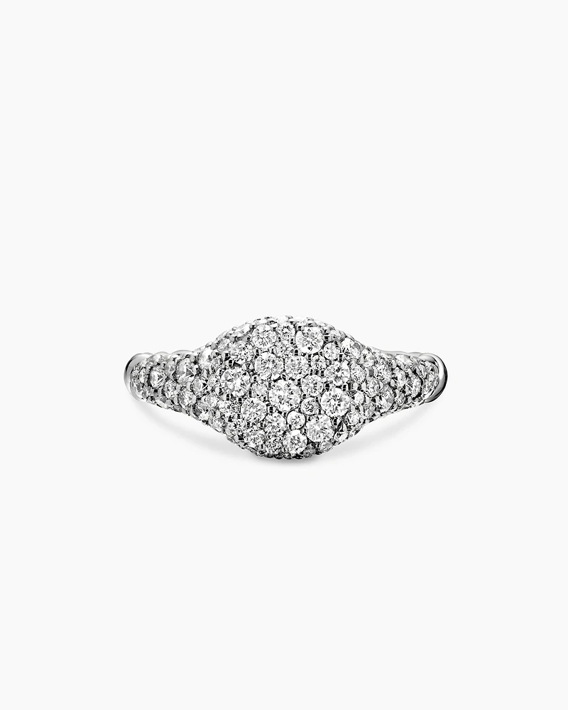 Petite Pavé Pinky Ring 18K Gold with Diamonds