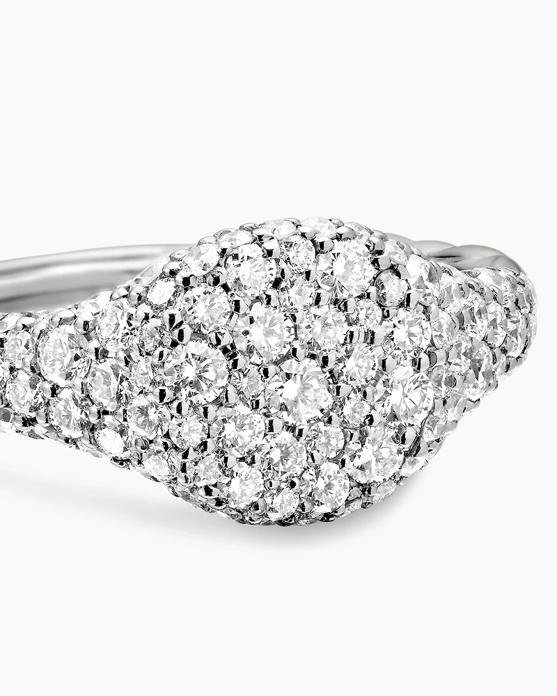 Petite Pavé Pinky Ring 18K Gold with Diamonds
