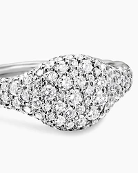 Petite Pavé Pinky Ring 18K Gold with Diamonds