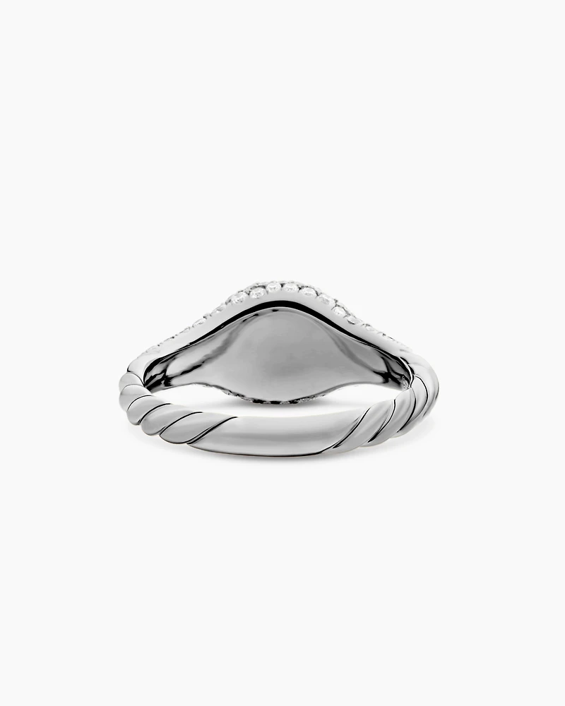 Petite Pavé Pinky Ring 18K Gold with Diamonds