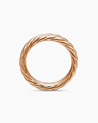 Sculpted Cable Band Ring 18K Rose Gold, 4.6mm