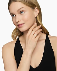 Sculpted Cable Band Ring 18K Yellow Gold with Diamonds