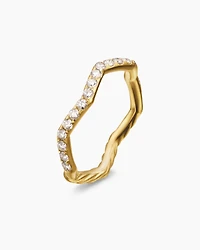 Zig Zag Stax™ Ring in 18K Yellow Gold with Diamonds
