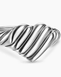 Sculpted Cable Heart Pinky Ring Sterling Silver, 9mm