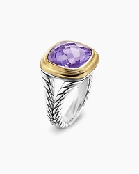 Albion® Ring Sterling Silver with 18K Yellow Gold and Amethyst