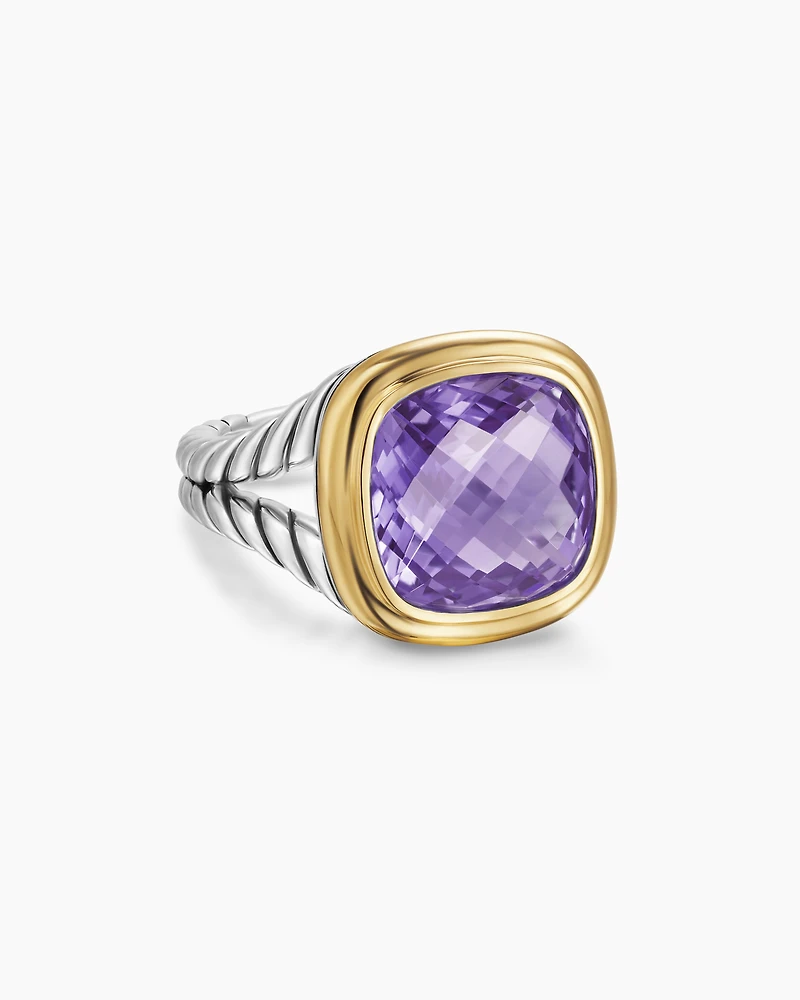 Albion® Ring Sterling Silver with 18K Yellow Gold and Amethyst