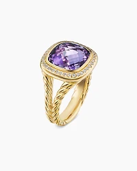Albion® Ring 18K Yellow Gold with Amethyst and Diamonds