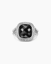 Albion® Ring Sterling Silver with Black Onyx and Diamonds