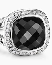 Albion® Ring Sterling Silver with Black Onyx and Diamonds