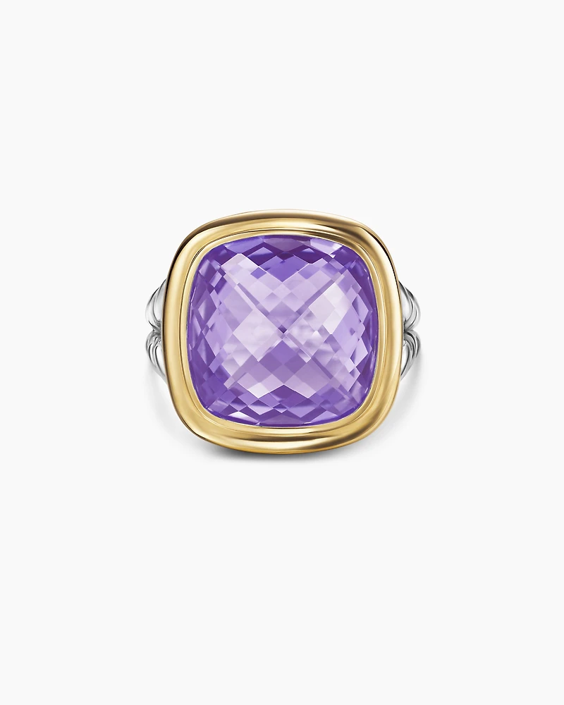 Albion® Ring Sterling Silver with 18K Yellow Gold and Amethyst