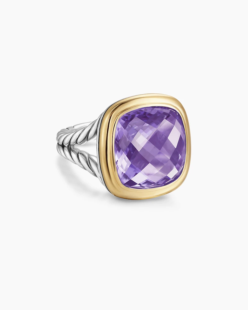 Albion® Ring Sterling Silver with 18K Yellow Gold and Amethyst