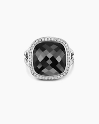 Albion® Ring Sterling Silver with Black Onyx and Diamonds