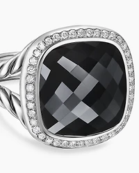 Albion® Ring Sterling Silver with Black Onyx and Diamonds