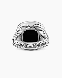 Albion® Ring Sterling Silver with Black Onyx and Diamonds