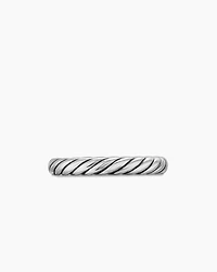 Cable Band Ring Sterling Silver, 3.4mm