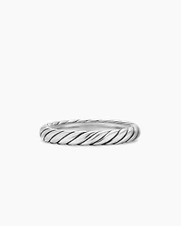 Cable Band Ring Sterling Silver, 3.4mm