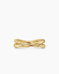 Pavé Crossover Ring 18K Yellow Gold with Diamonds