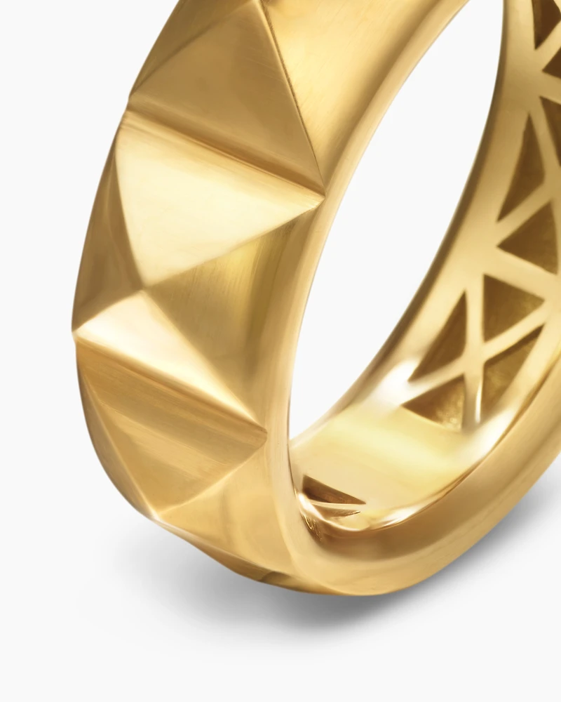 Pyramid Band Ring 18K Yellow Gold