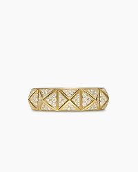 Pyramid Band Ring 18K Yellow Gold with Diamonds