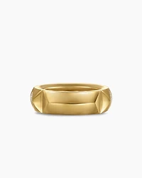 Pyramid Band Ring 18K Yellow Gold with Diamonds