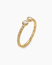 Petite Modern Renaissance® Open Round Ring 18K Yellow Gold with Diamonds, 3.9mm