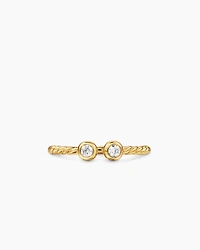 Petite Modern Renaissance® Open Round Ring 18K Yellow Gold with Diamonds, 3.9mm
