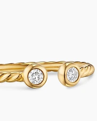 Petite Modern Renaissance® Open Round Ring 18K Yellow Gold with Diamonds, 3.9mm