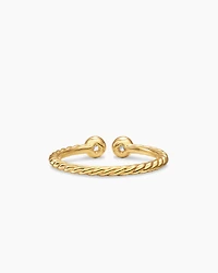 Petite Modern Renaissance® Open Round Ring 18K Yellow Gold with Diamonds, 3.9mm