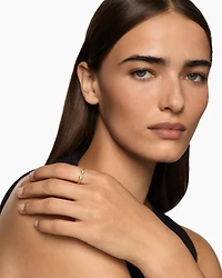 Petite Modern Renaissance® Open Round Ring 18K Yellow Gold with Diamonds, 3.9mm