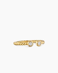 Petite Modern Renaissance® Open Round Ring 18K Yellow Gold with Diamonds, 3.9mm