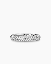 DY Mercer® Pavé Band Ring Sterling Silver with Diamonds, 3.7mm