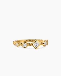 Petite Modern Renaissance® Band Ring 18K Yellow Gold with Diamonds, 6.4mm