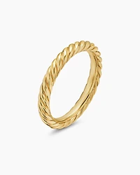 Cable Band Ring 18K Yellow Gold, 2.8mm