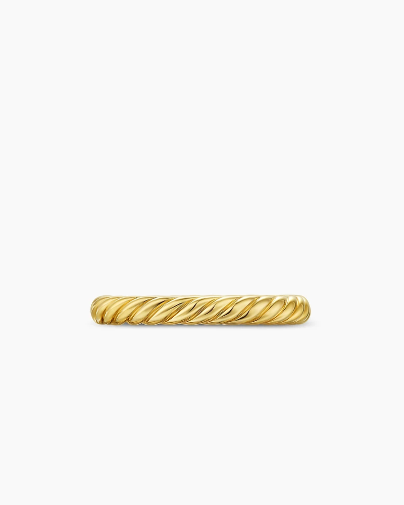 Cable Band Ring 18K Yellow Gold, 2.8mm
