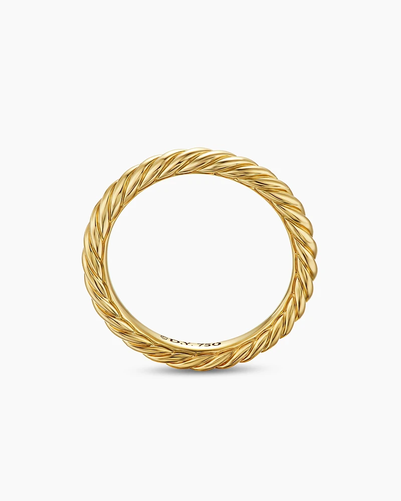 Cable Band Ring 18K Yellow Gold, 2.8mm