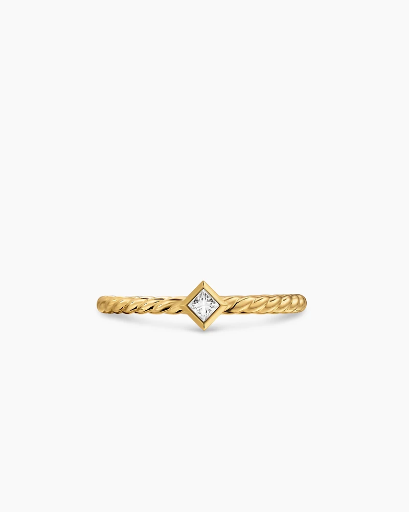 Petite Modern Renaissance® Stack Ring 18K Yellow Gold with Diamond, 4.9mm