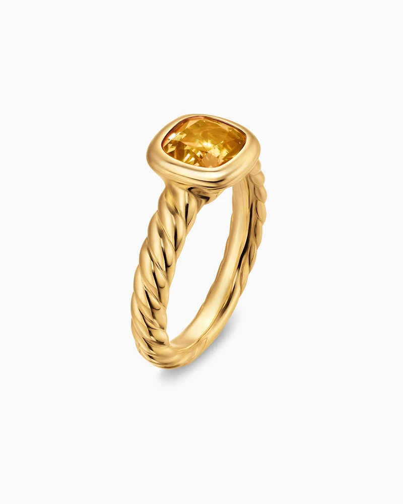 DY Mercer® Color Stone Ring 18K Yellow Gold with Citrine, 7mm