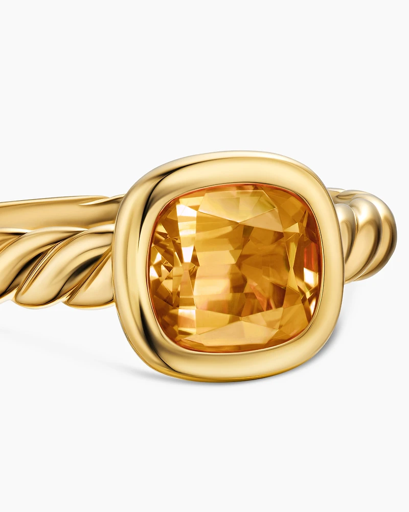 DY Mercer® Color Stone Ring 18K Yellow Gold with Citrine, 7mm