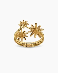 Starburst Multi Star Ring 18K Yellow Gold with Diamonds, 17.7mm