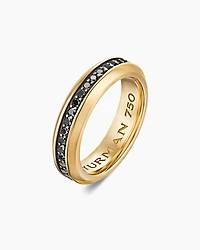 Streamline® Band Ring 18K Yellow Gold with Black Diamonds, 6mm